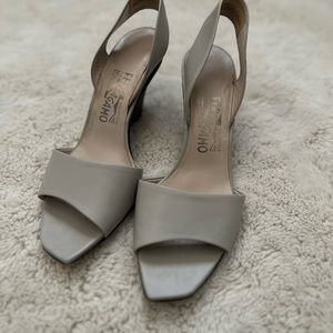 Salvatore Ferragamo Women's Gray Slingback Sandals
